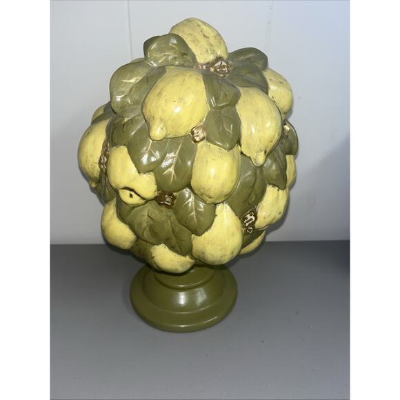 Unbranded Other - Vtg MCM Handpainted Italian Ceramic Lemon Topiary - 13” Tall x 9" Wide Yellow